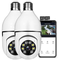 Smart Cámara De Seguridad 360 WiFi Tipo Bombilla Con Visión Nocturna