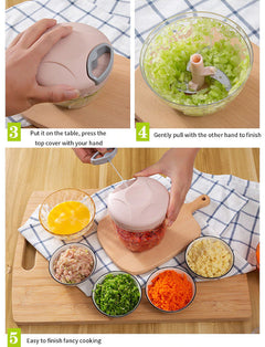 Cortador y batidor manual de alimentos “EASY SPIN CUTTER”