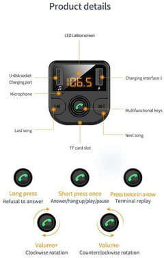 Transmisor FM LED, BT36B