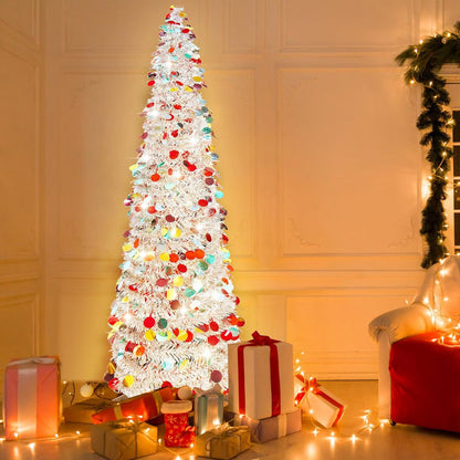 Árbol Festivo Instantáneo: Brillante, Elegante y Fácil de Montar