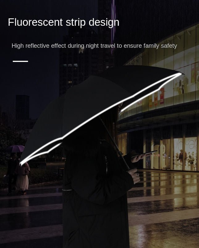 Paraguas con luz led y banda de seguridad reflectante - MOLA VARIEDADES