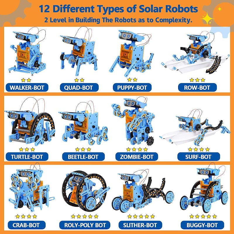"¡Despierta la genialidad de tus hijos con el Robot Solar de STEM, 12 en 1!"