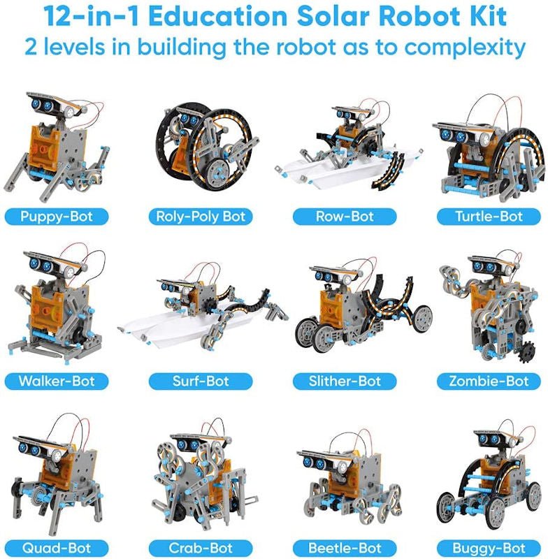 "¡Despierta la genialidad de tus hijos con el Robot Solar de STEM, 12 en 1!"