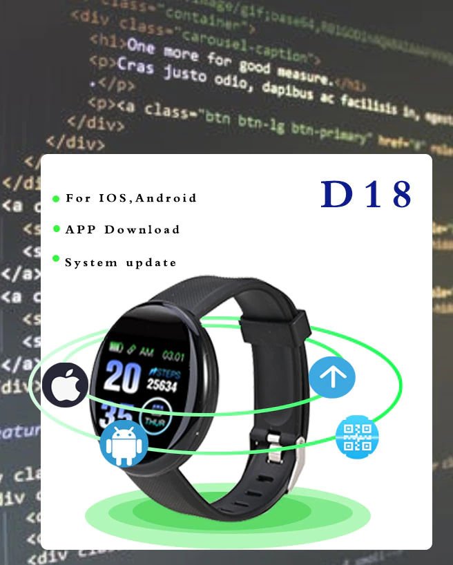 Smartwatch discount d18 funciones