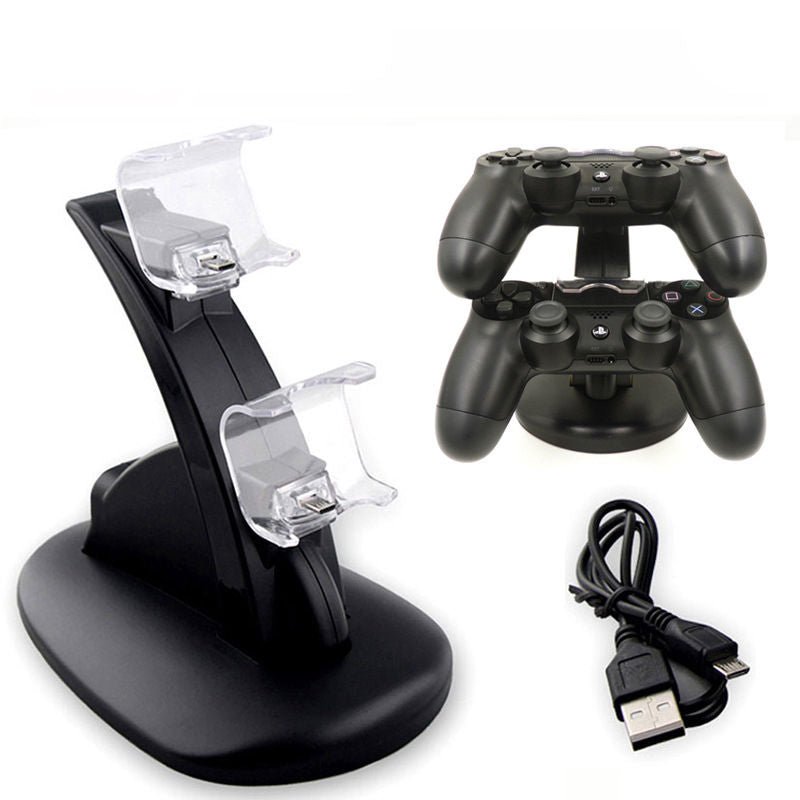 Organizador de accesorios de juego, soporte Universal con 12 discos de  juego, cargador de 2 mandos para consola Playstation 4, PS4 Slim Pro -  AliExpress