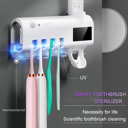 Cepillo de dientes eléctrico HHZ Base ultrasónica recargable 4 cabezales de cepillo  Soporte para maleta Mousse de limpieza