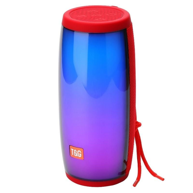 T & G TG-317-altavoz inalámbrico con luz Led intermitente, Subwoofer portátil para exteriores, Radio Fm